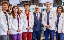 Marc B. Hahn with KCU osteopathic medical students
